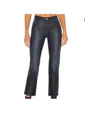 Frame Le High Straight Indigo Lizard Coated Jeans